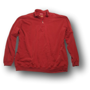 Men's quarter zip relaxed fit pullover sweatshirt